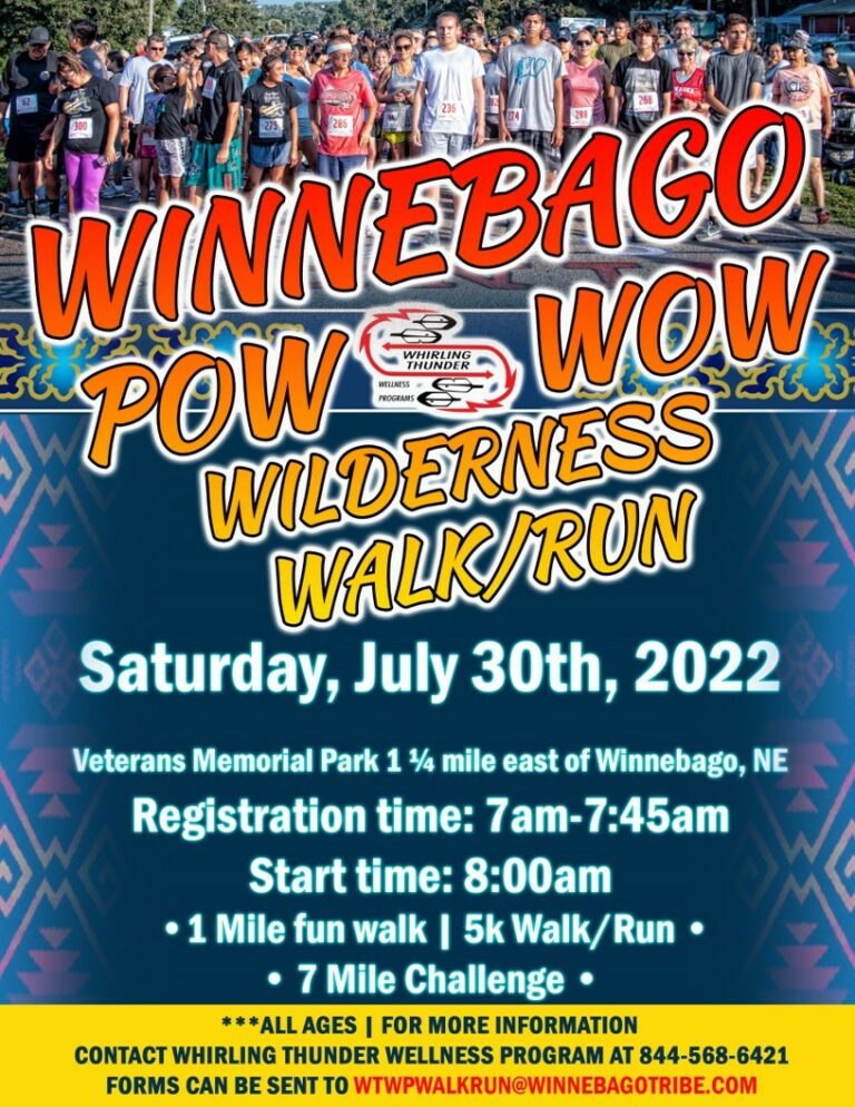 Winnebago Pow Wow Wilderness Walk/Run 2022 Winnebago Public Health